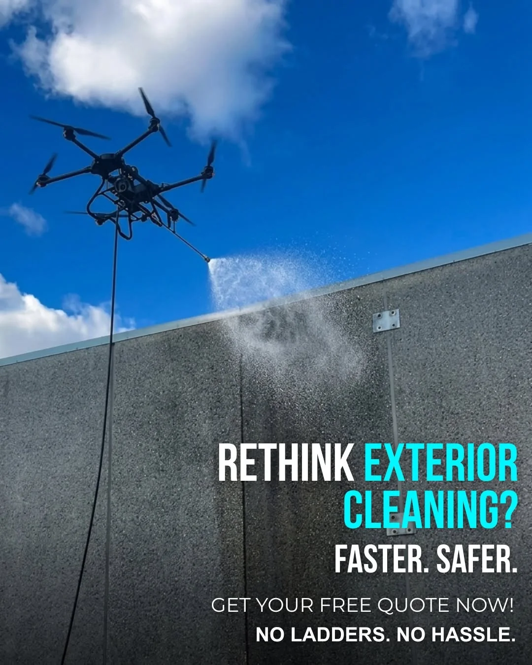 Drone Cleaning work by Elevate Exterior Solutions
